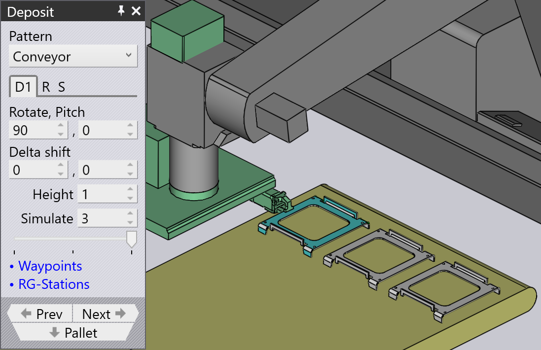 Drop to conveyor
