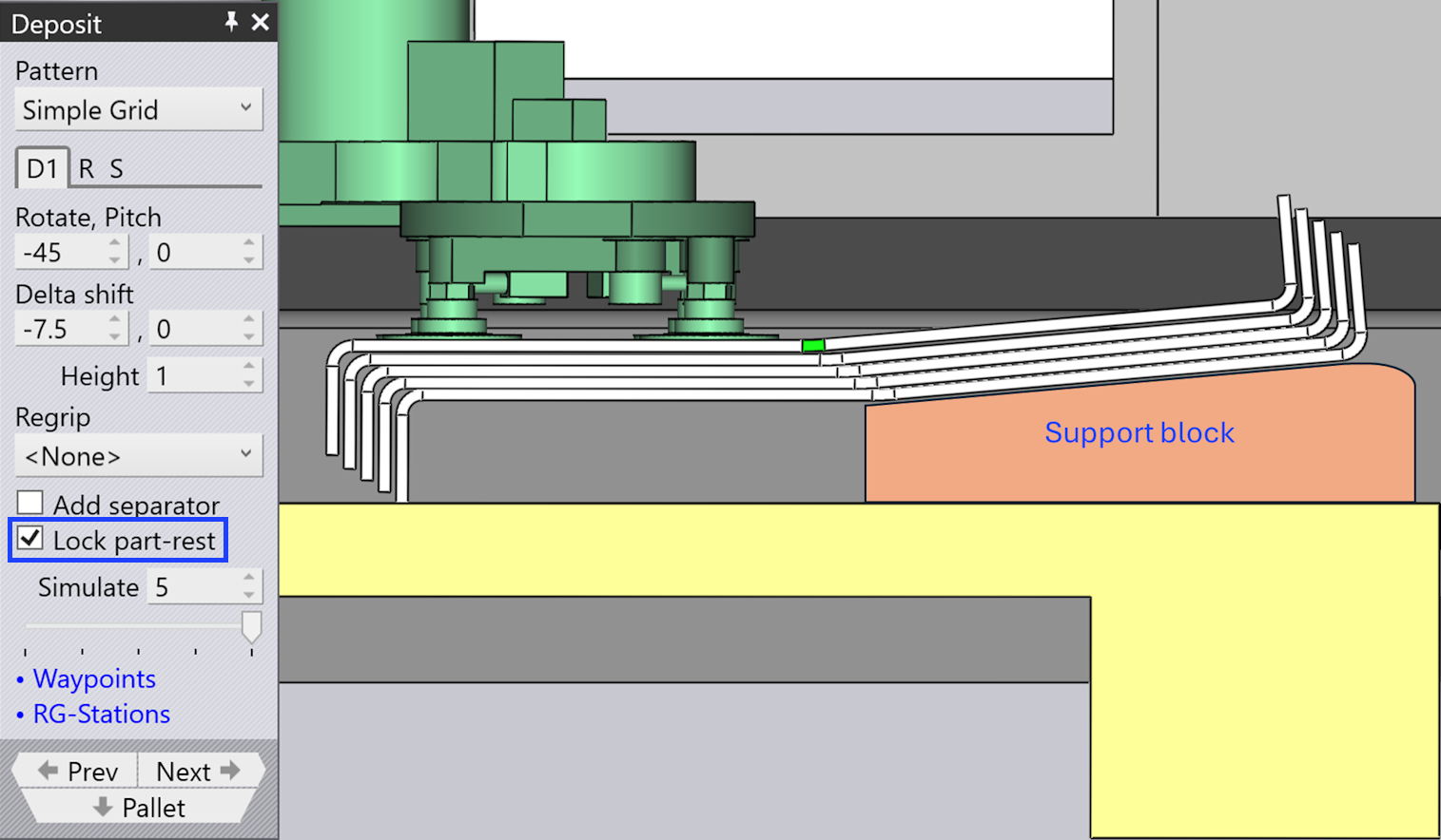 Lock part-rest