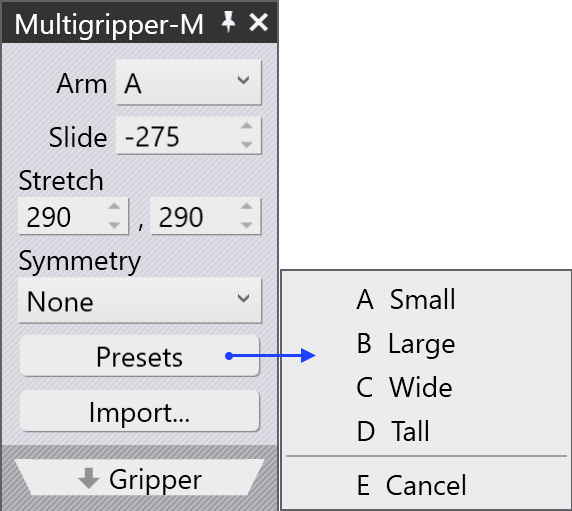 Gripper name