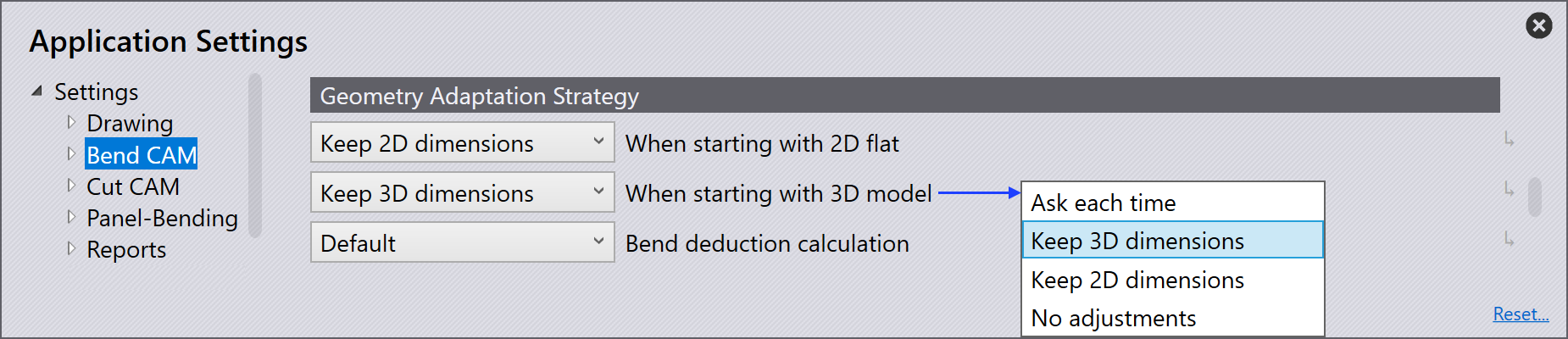 Geometry Adaption Strategy