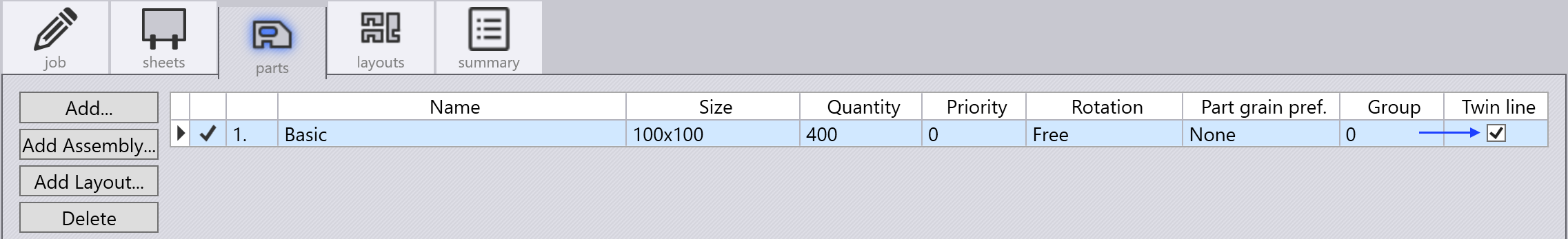 TwinLine option