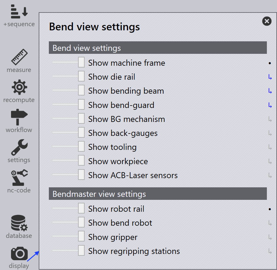 Display settings