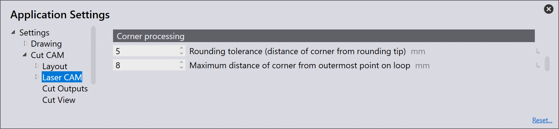 Corner processing